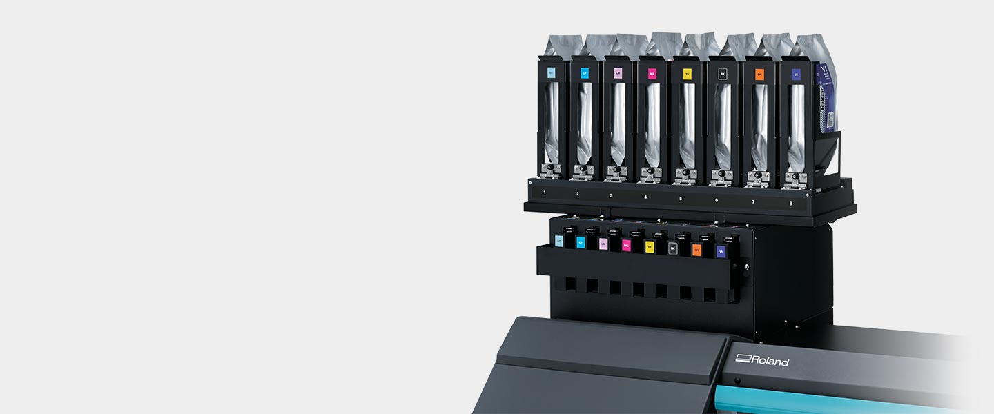 長時間連続印刷を可能にする Roland Ink System