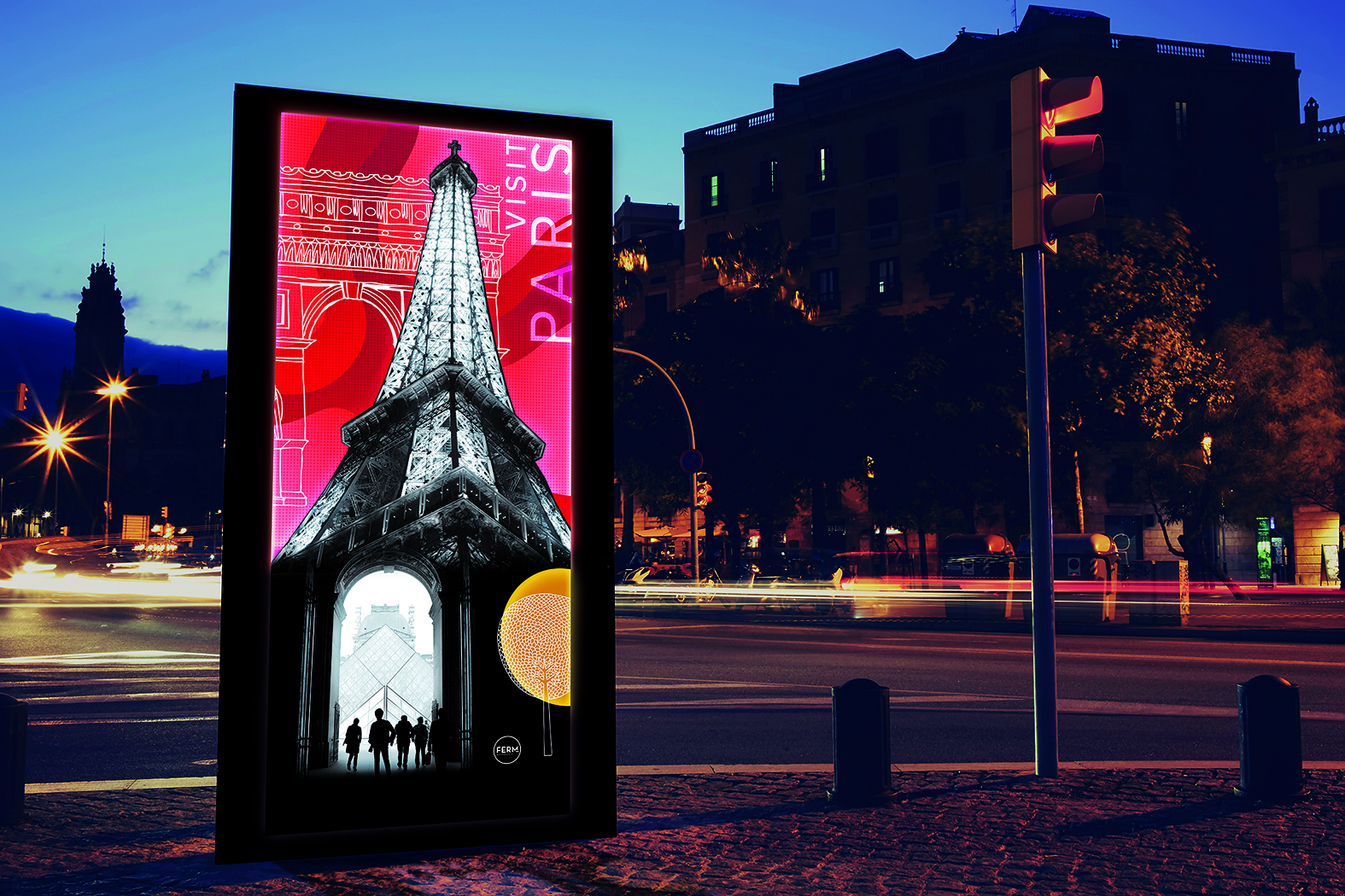 Lightbox with backlit graphics